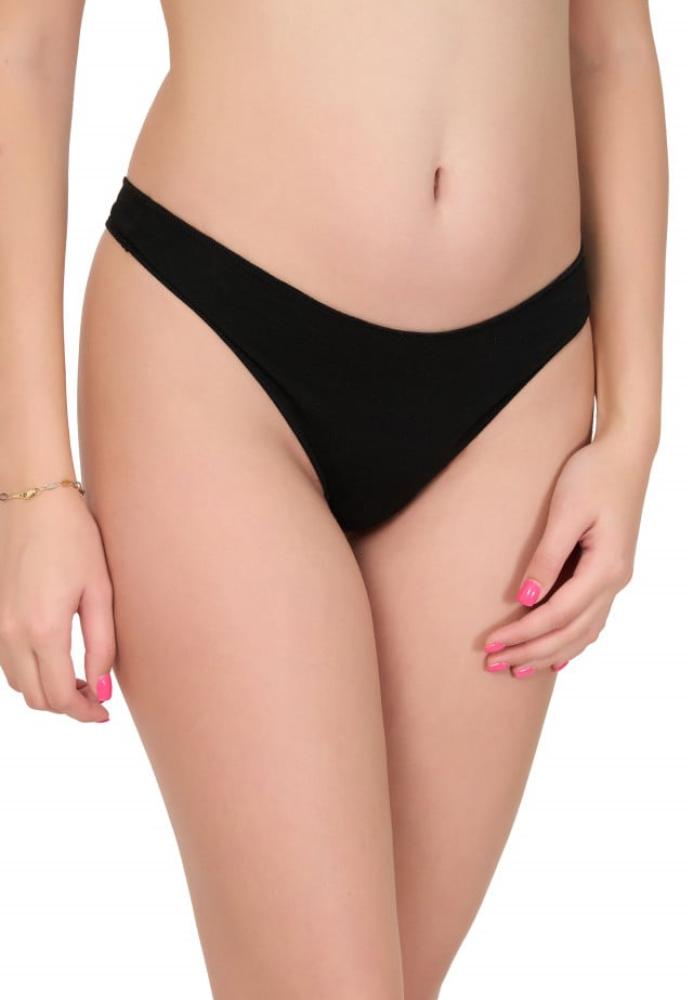 Chiloti Dama Tanga ,Fara Cusaturi ,Culoare Negru,Engros